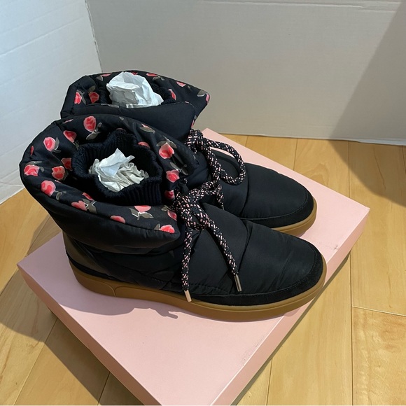 NIB kate spade cocoon nylon black booties - Picture 10 of 14